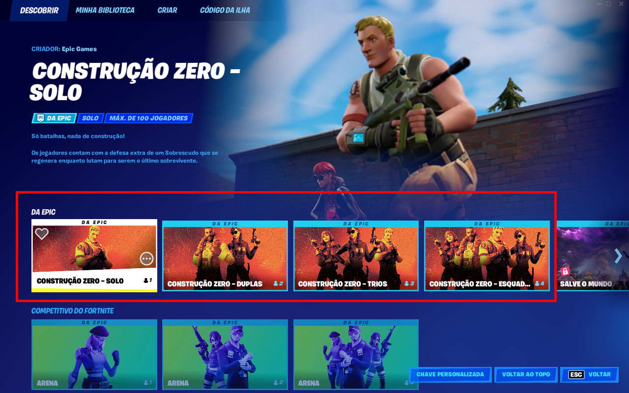 Fortnite como acessar o modo Construção Zero Blog KaBuM Aperte o