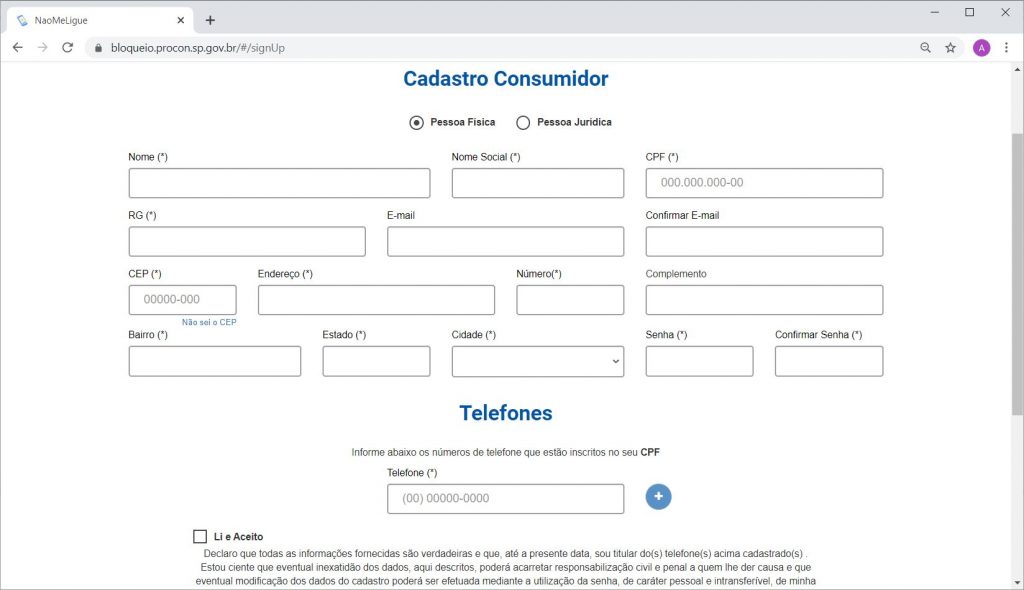 Como impedir spam via WhatsApp e SMS em São Paulo - Passo 2