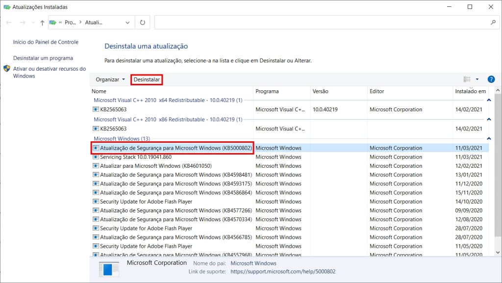 Como remover atualização do Windows 10 - Passo 4