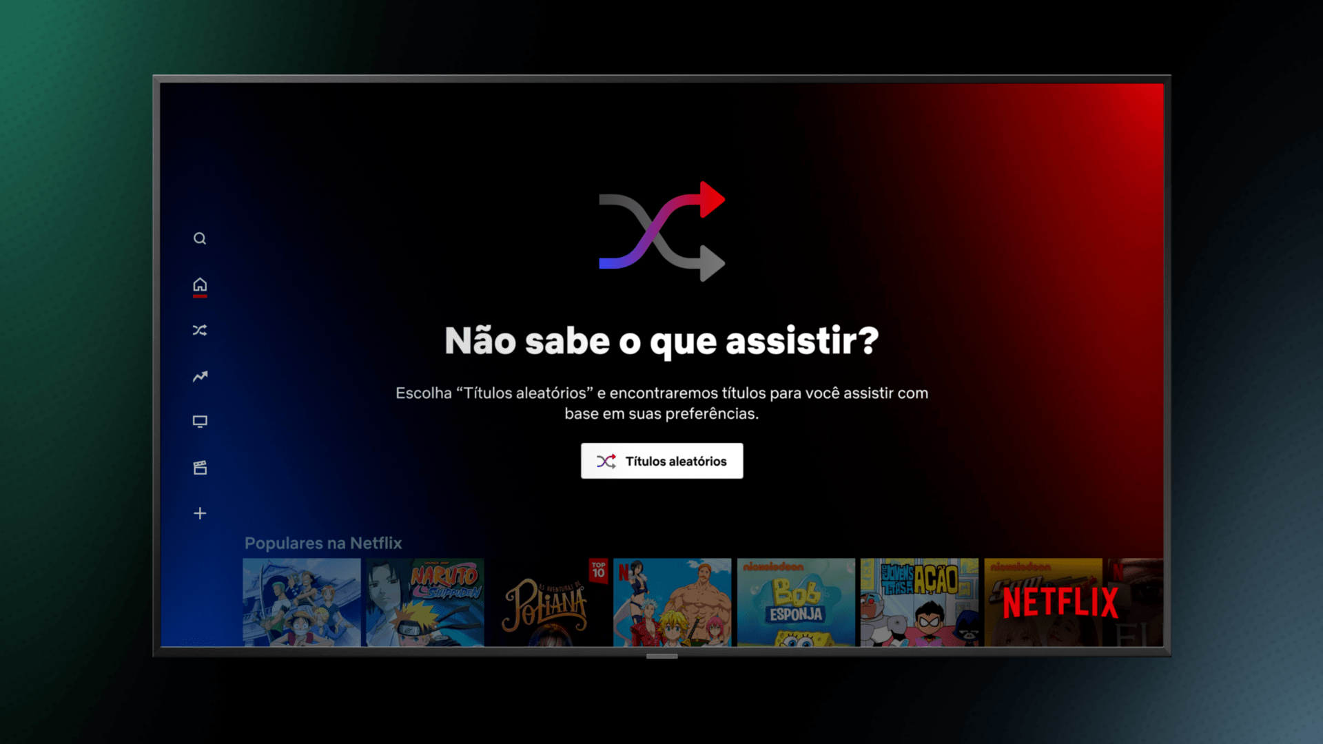 Netflix lança função de reprodução aleatória