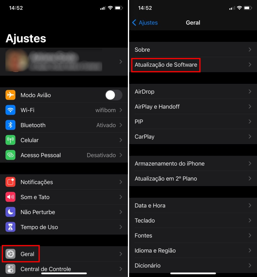 Como instalar o iOS 14.5 - Passo 1