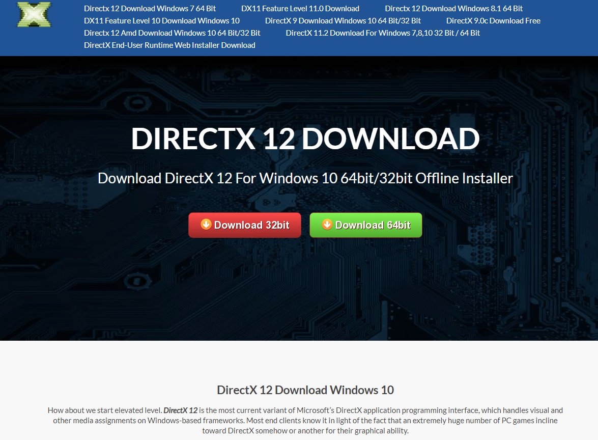 Site distribui malware disfarçado de DirectX 12