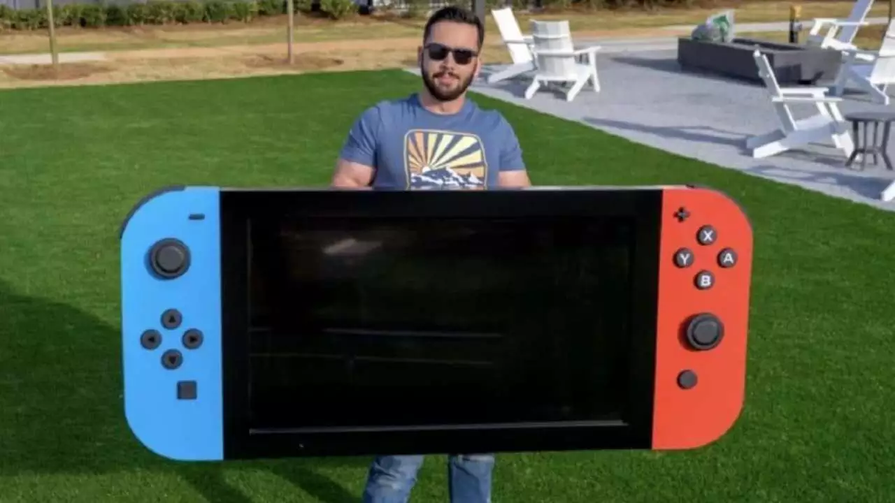 Youtuber cria versão gigante e funcional do Nintendo Switch