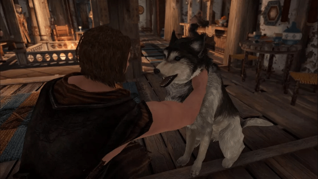 Modificação permite que jogadores acariciem cachorros em Skyrim