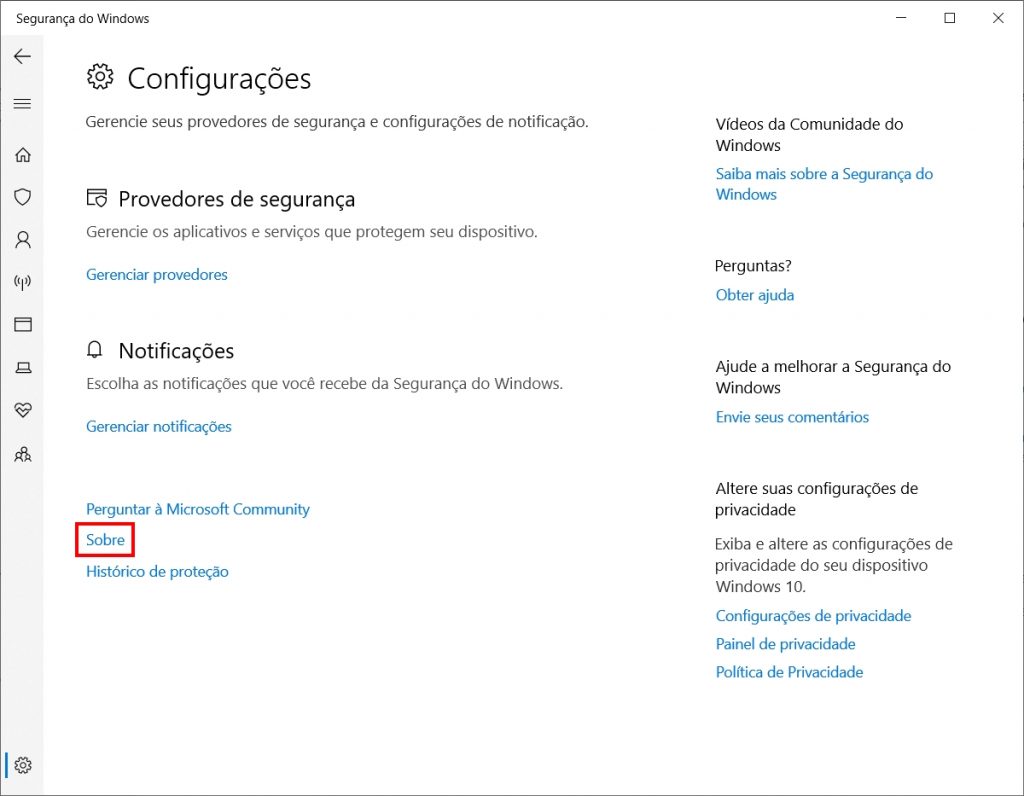 Como verificar a versão do Windows Defender - Passo 5