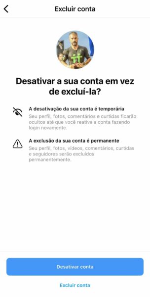 Como excluir a conta do Instagram pelo celuilar