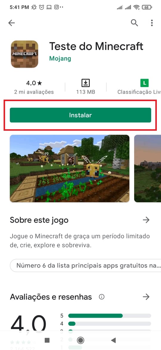 Como baixar Minecraft de graça no celular