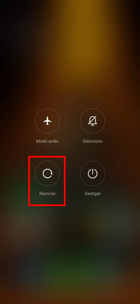 Como reiniciar o smartphone