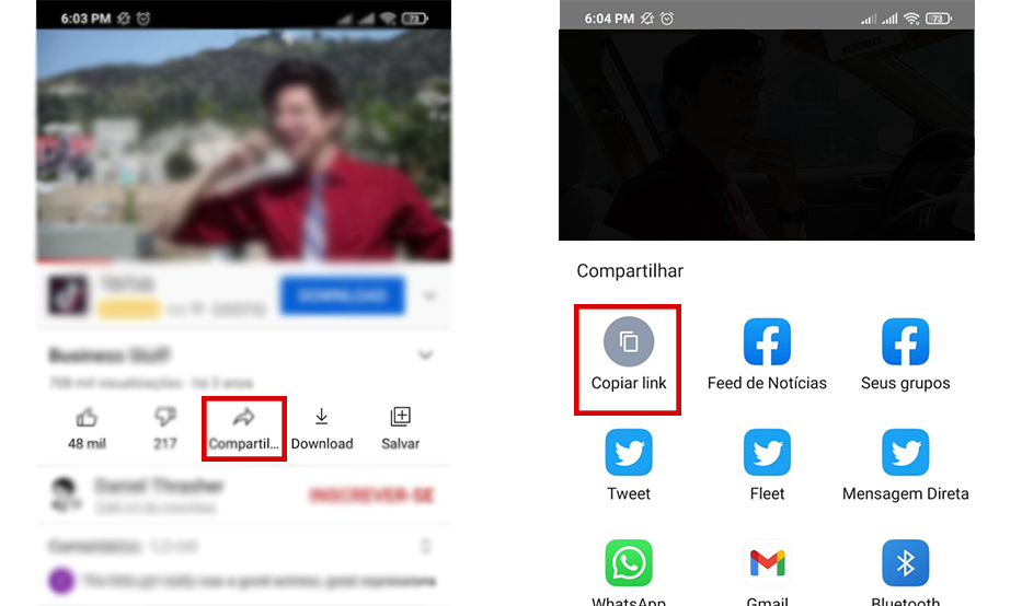 Como baixar vídeos do YouTube no celular - Passo 1