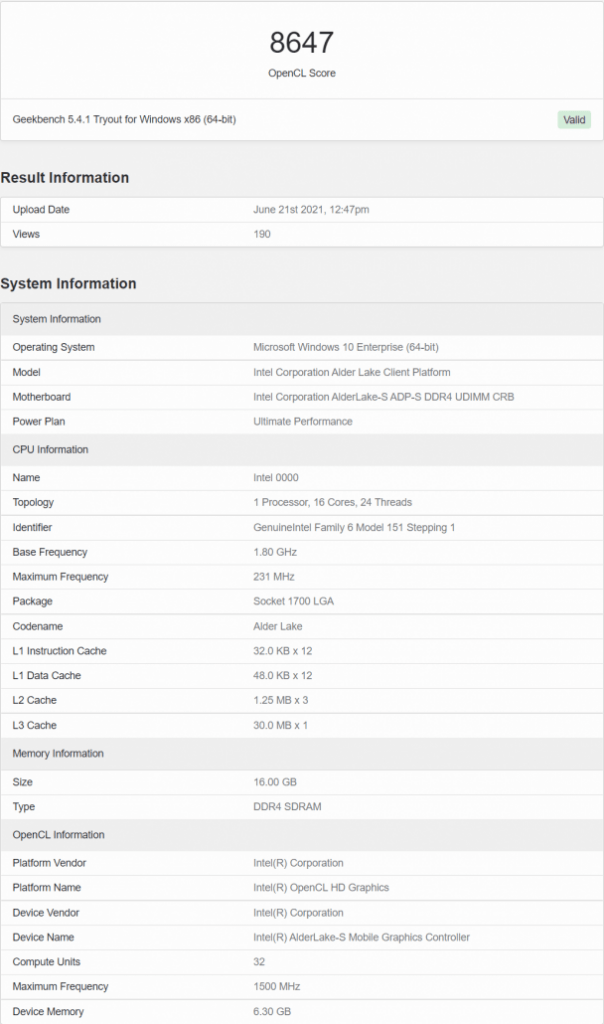 Veja desempenho dos Intel Alder Lake em benchmarks vazados