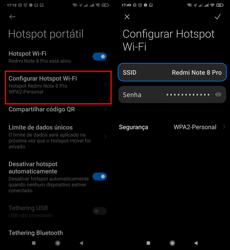 Como rotear internet do celular Android