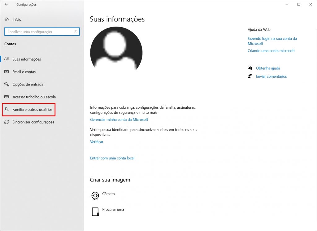 Como adicionar usuários no Windows 10 - Passo 2