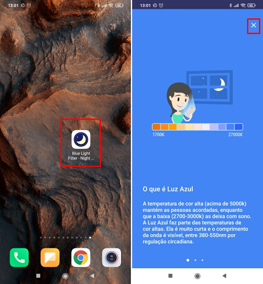 Como ativar o filtro de luz azul no Android - Passo 1