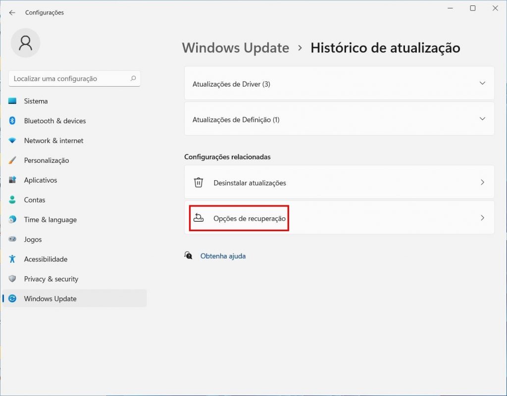 Como desinstalar o Windows 11 - Passo 3