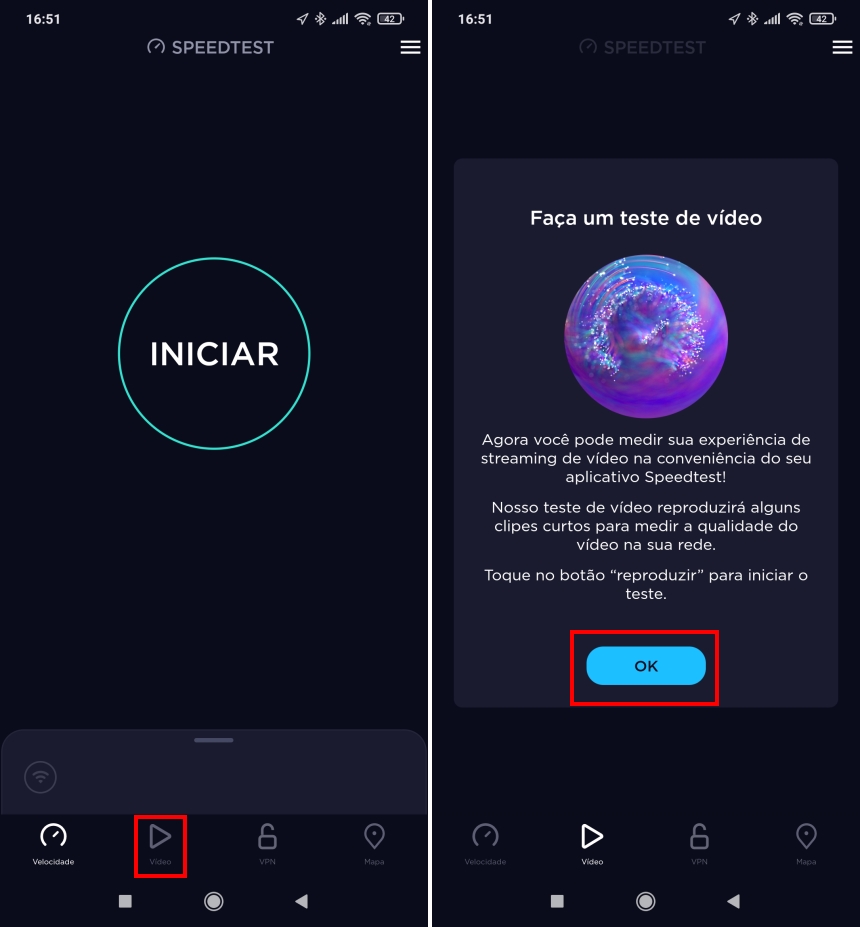 Como fazer o teste de streaming do Speedtest - Passo 1