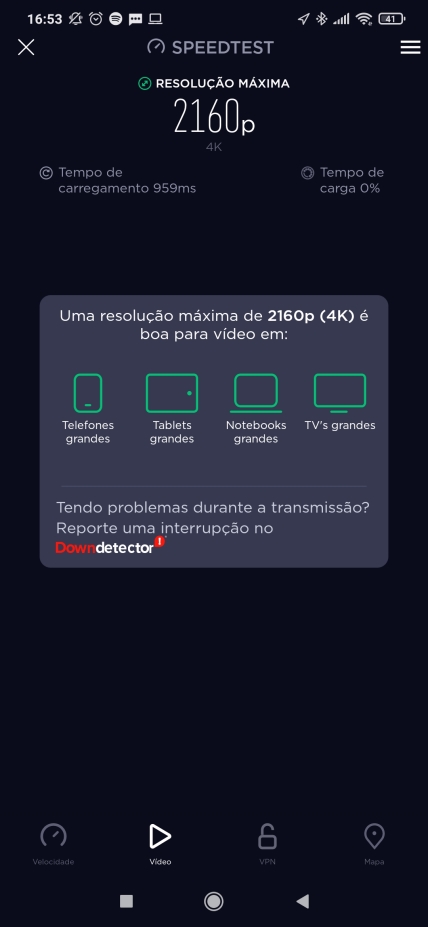 Como fazer o teste de streaming do Speedtest - Passo 3