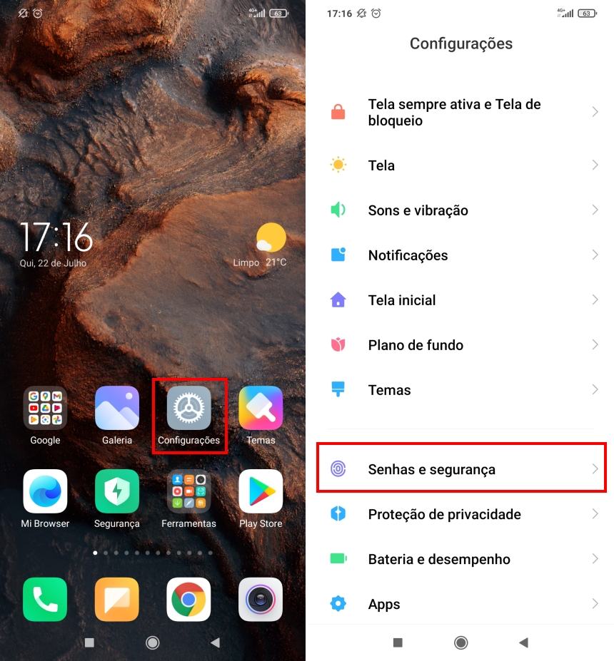 Como tirar a senha do celular com Android - Passo 1