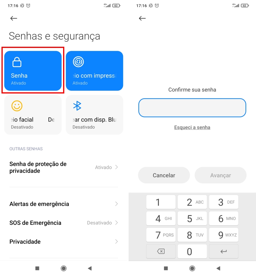 Como tirar a senha do celular com Android - Passo 2