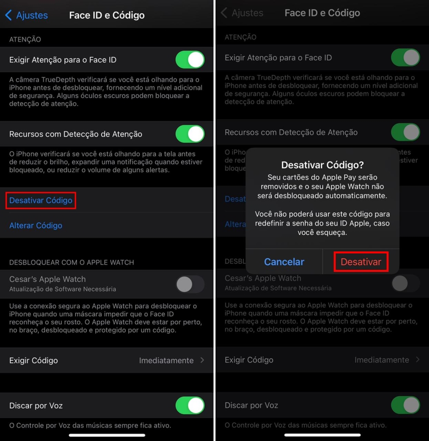 Como tirar a senha do iPhone - Passo 2