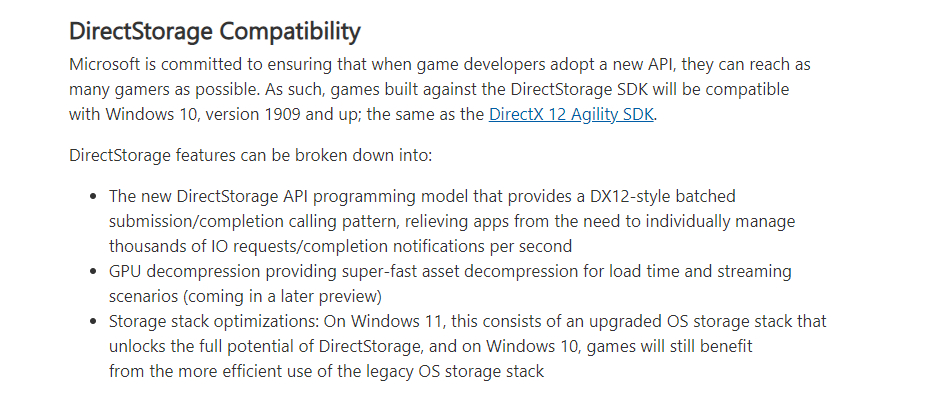 DirectStorage no Windows 10