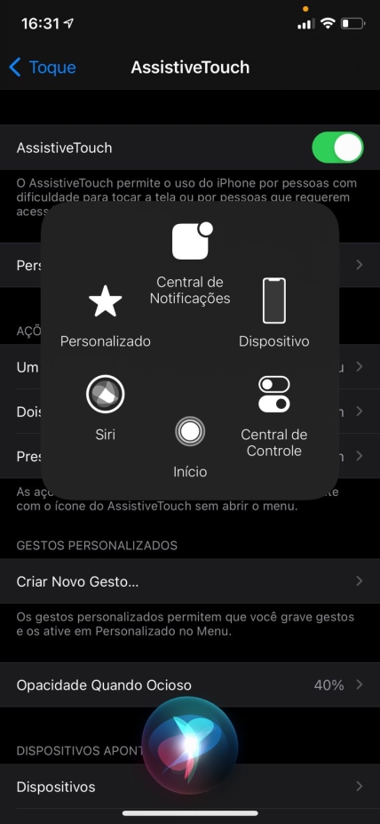 Como ativar o AssistiveTouch no iPhone - Passo 3