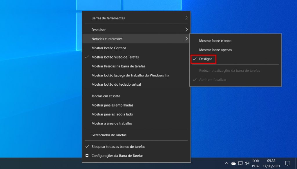 Como corrigir o problema do alt tab no Windows 10 - Passo 2