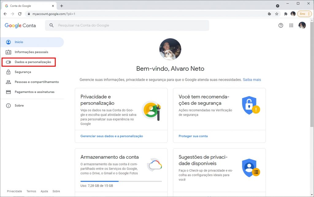 Como fazer um backup do Gmail - Passo 1