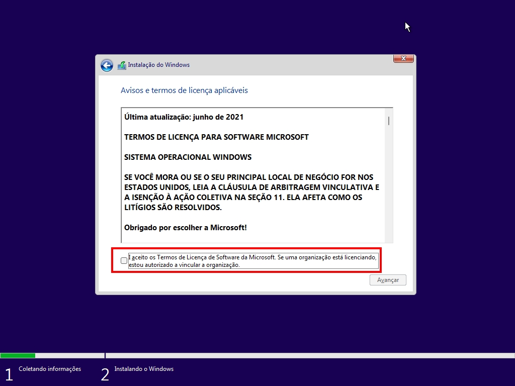 Como fazer uma instalação limpa do Windows 11 - Passo 5