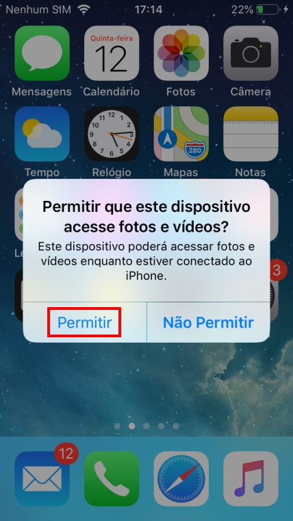 Como transferir imagens do iPhone para o PC - Passo 1