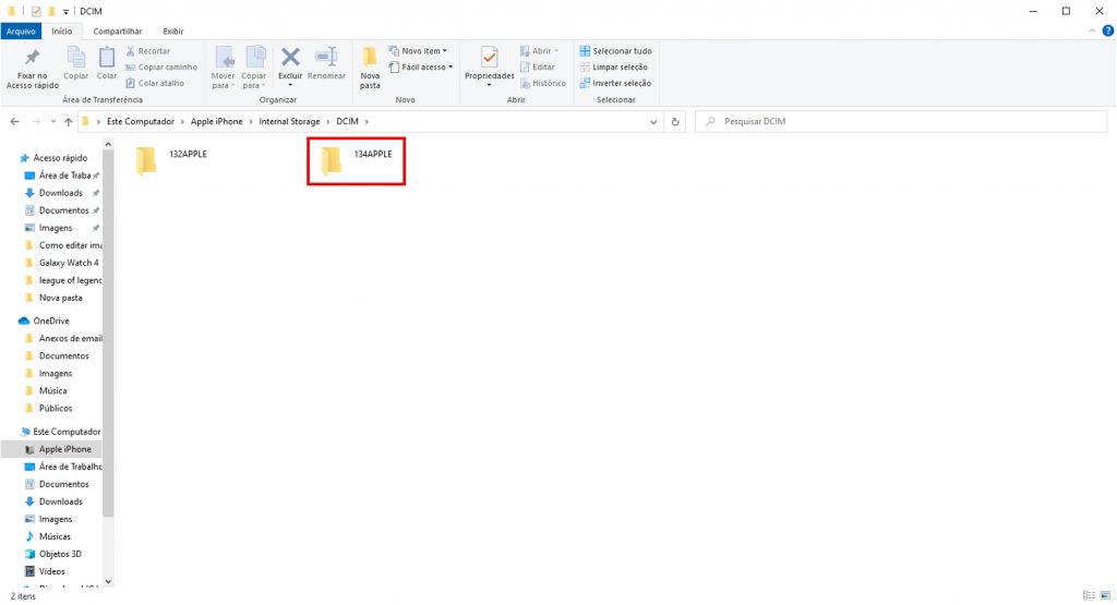 Como transferir imagens do iPhone para o PC - Passo 5