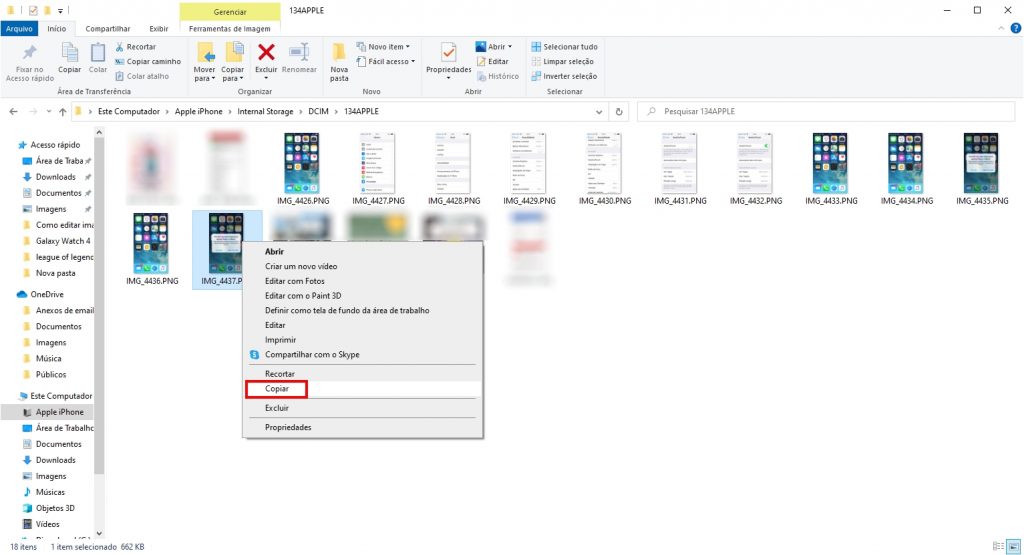 Como transferir imagens do iPhone para o PC - Passo 6