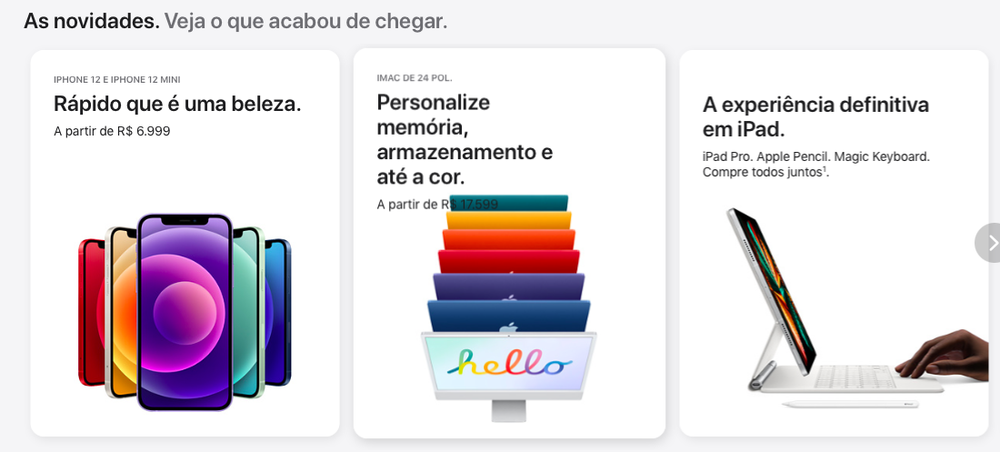 Apple reformula sua loja online; veja como ficou