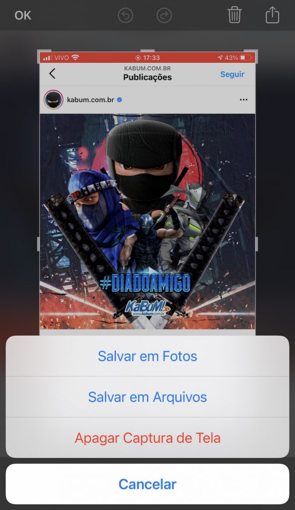 Como tirar um print da tela no seu iPhone