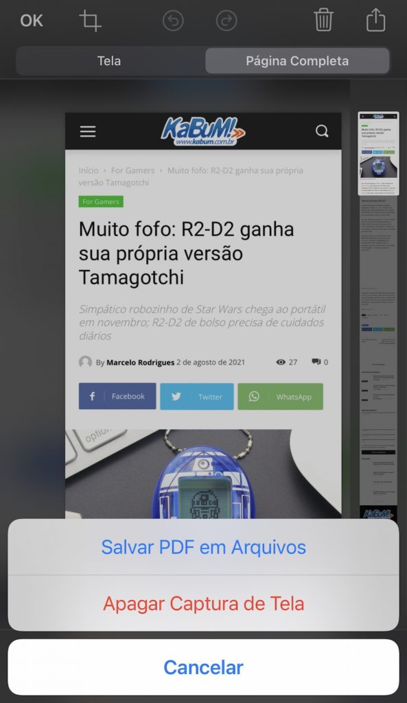 Como tirar um print da tela no seu iPhone