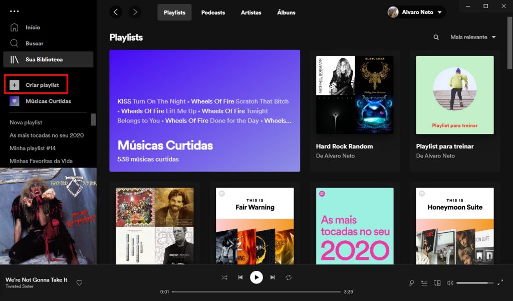 Como criar playlists colaborativas no Spotify - Passo 1