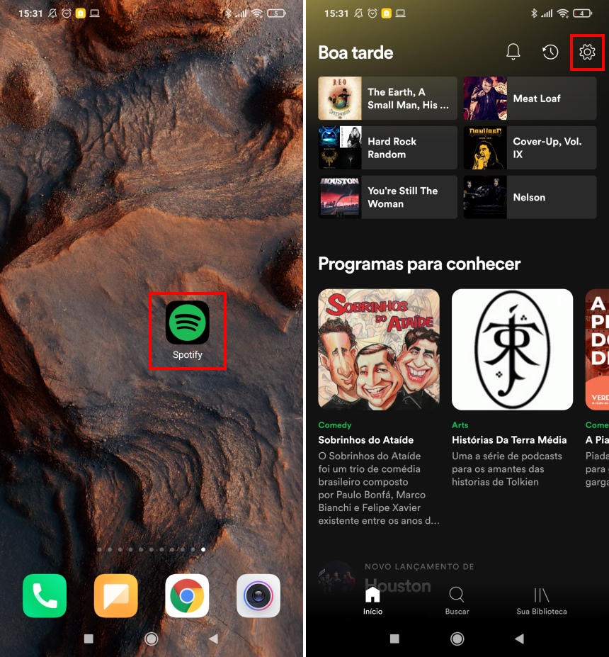 Como deixar as musicas do spotify com volume mais alto no celular - passo 1