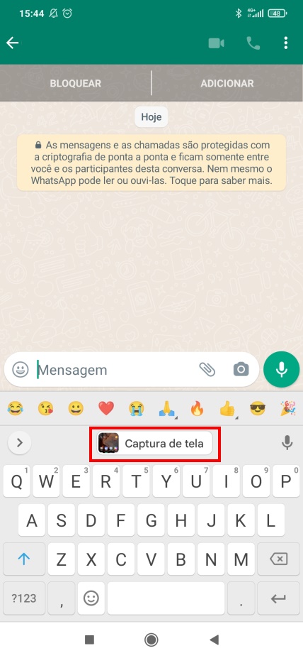 Como guardar capturas de tela no Gboard - Passo 3