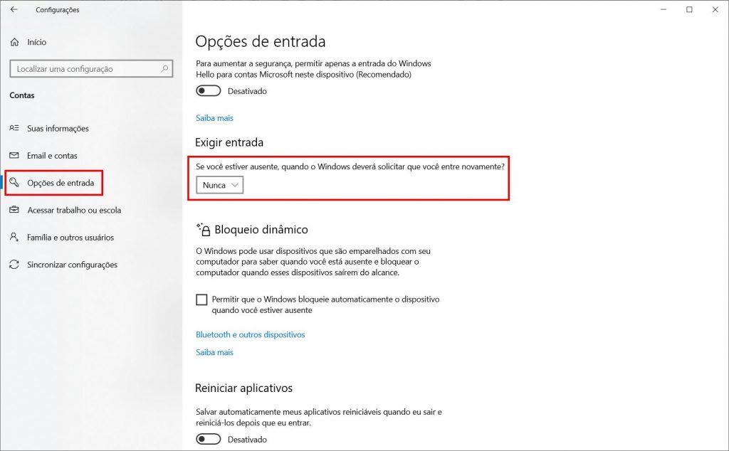 Como logar no Windows 10 sem colocar senha - Passo 2