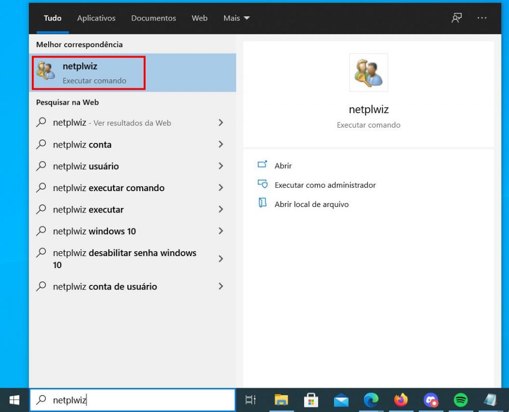 Como logar no Windows 10 sem colocar senha - Passo 3