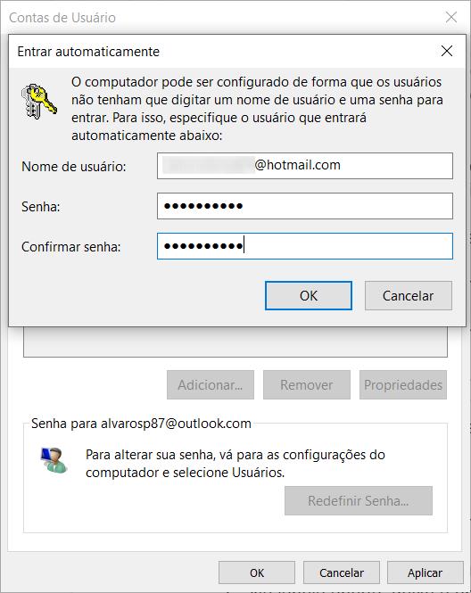 Como logar no Windows 10 sem colocar senha - Passo 5