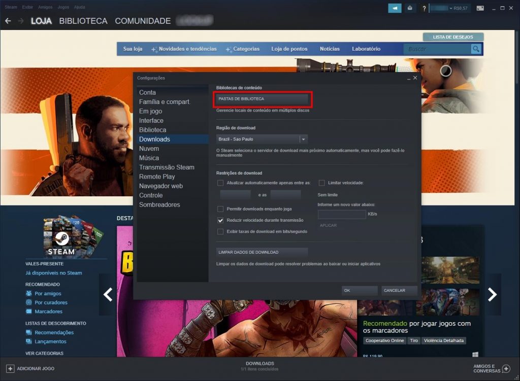 Como mover um jogo da Steam para outro disco - Passo 3