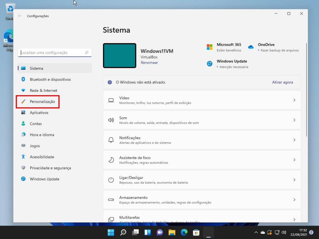 Como trocar a posição do menu Iniciar no Windows 11 - Passo 2