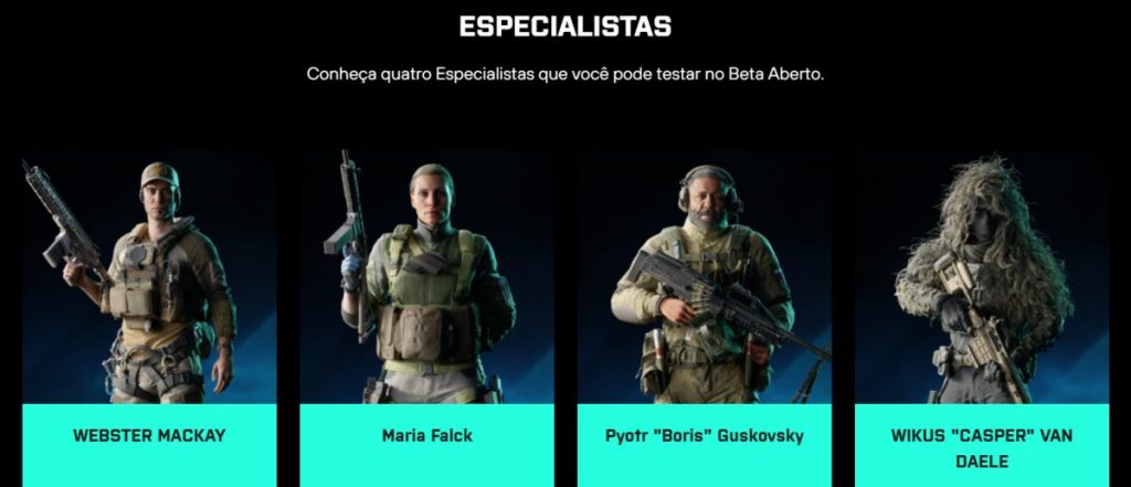 Especialistas - Battlefield 2042