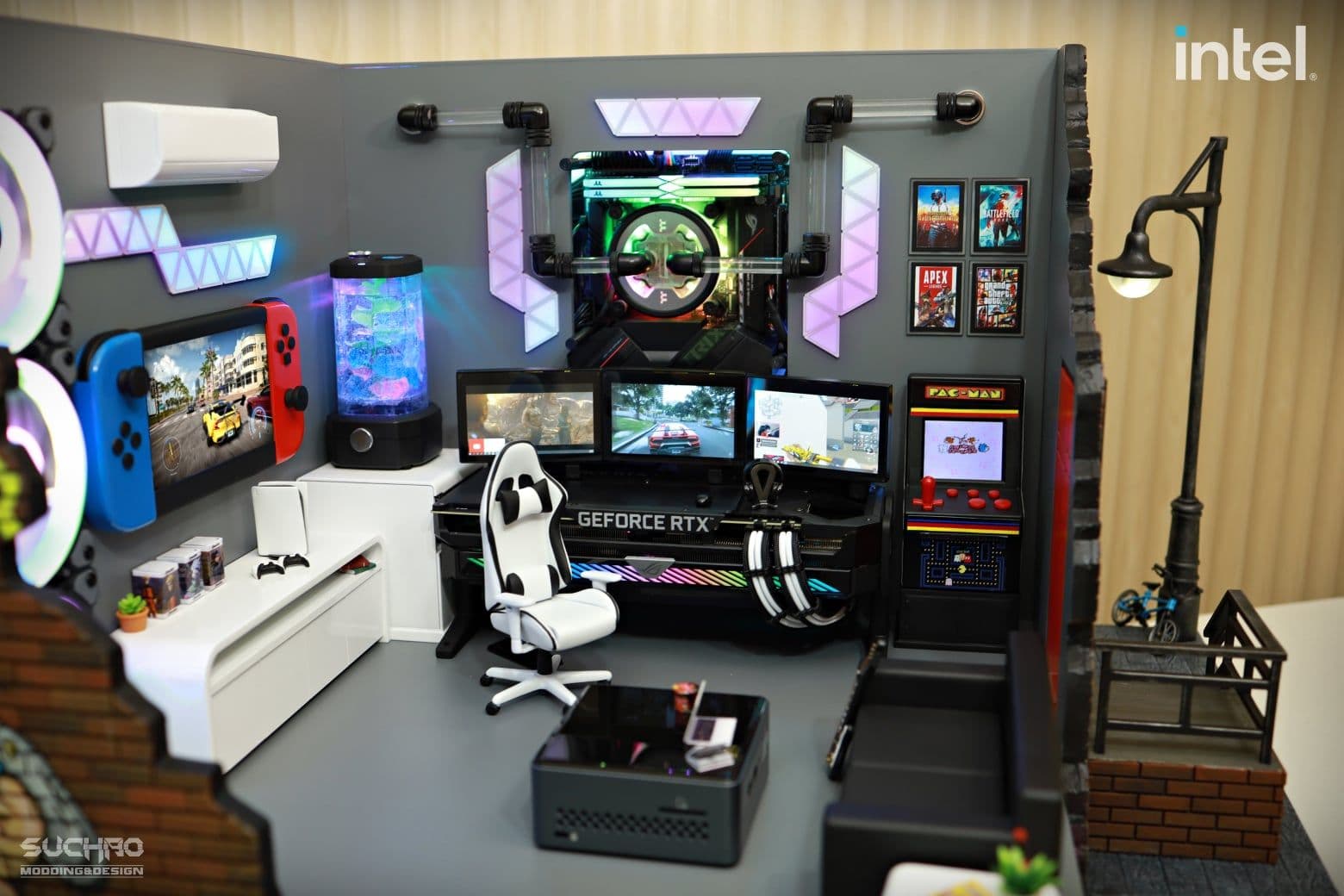 Insano! Quarto gamer em miniatura é casemod de PC gamer de verdade