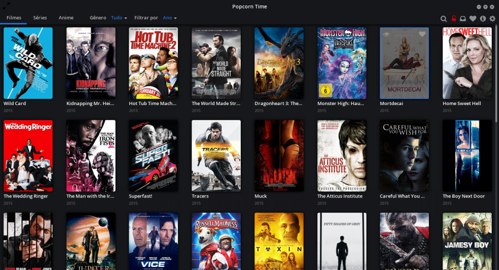 Imagem da plataforma Popcorn Time