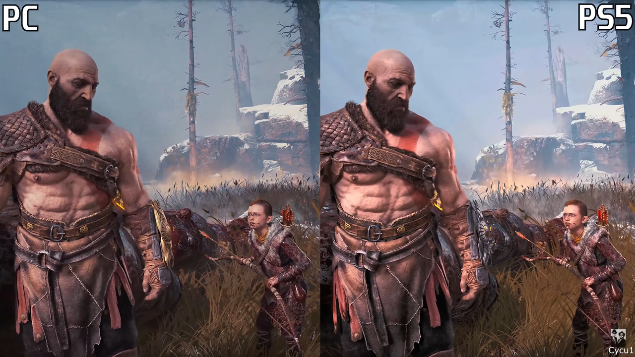 Vídeo compara gráficos de versões do God of War para PC e PS5