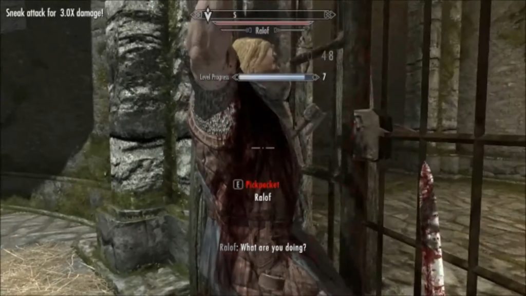 Área de tutorial em Skyrim