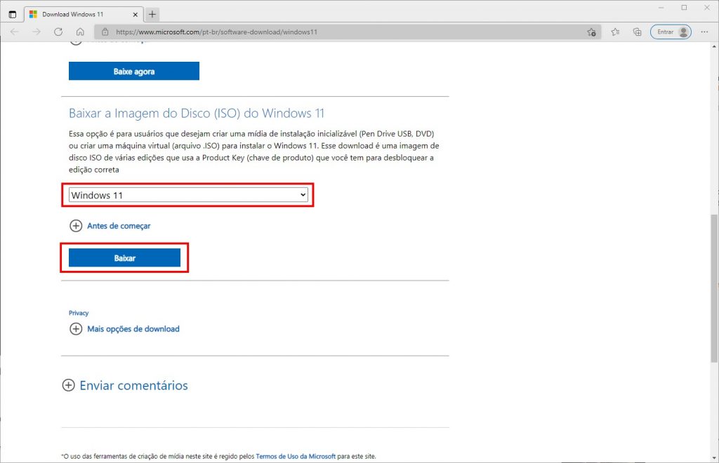 Como colocar a imagem do Windows 11 em um pendrive (não oficial) - Passo 1