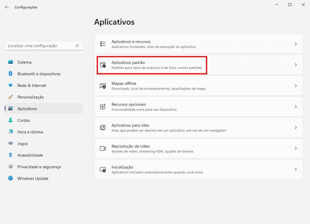 Como mudar o navegador padrão no Windows 11 - Passo 2