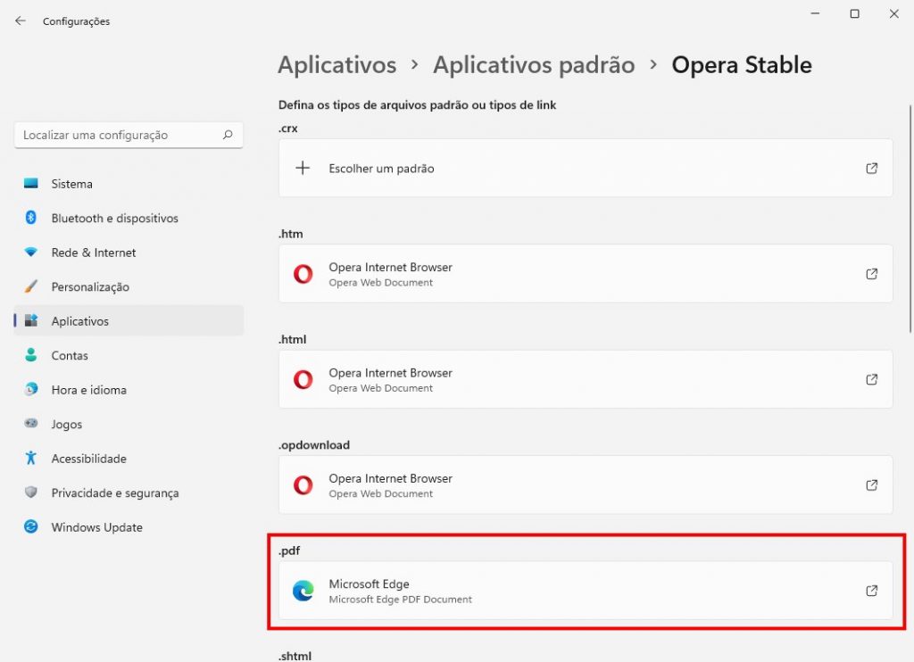 Como mudar o navegador padrão no Windows 11 - Passo 4